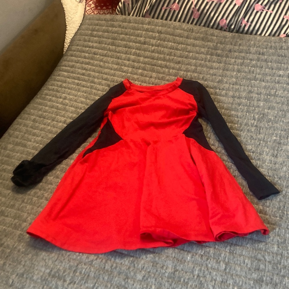Joe Fresh Red and Black Casual Dress
